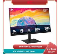 KTC H32T13 Monitor da gioco da 32 pollici, 2560x1440 QHD 16:9, frequenza di aggiornamento di 100Hz, precisione dei colori vivaci, connettività versatile con due porte HDMI e una porta DP - Nouvo