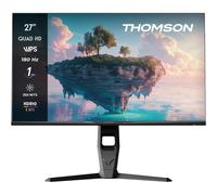 Thomson Monitor 27 pollici QHD Gaming, pannello IPS 180Hz, illuminazione ambientale RGB, HDMI x2, Adaptive Sync, supporto VESA 100x100, grigio, M27QG5Y14