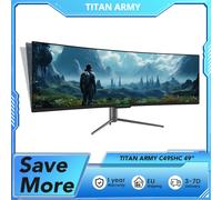 TITAN ARMY C49SHC Monitor da gioco da 49 pollici, pannello 3840*1080 CSOT HVA, schermo curvo C49SHC