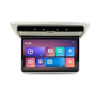 Monitor da tetto for auto 14 pollici, schermo IPS con video HD 1080P, ribaltabile, luce ambientale a 16 colori(Grey)