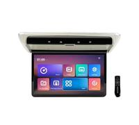 Monitor Da Tetto For Auto 15,6" Con Schermo IPS 8K Ribaltabile E Luce Ambientale A 16 Colori, SD, HDMI, FM, AV(Gray)