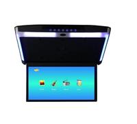 Monitor Da Tetto For Auto 15,6 Pollici, TV Ribaltabile, Schermo Video HD 1080P, Lettore MP5, IPS Con Luce Ambientale Blu, USB SD HDMI FM Facile Da Installare Per I Viaggi(Black)