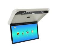 Monitor Da Tetto For Auto 19 Pollici Con Schermo LCD MP5 Ribaltabile, Video Multimediale Soffitto, Display, Trasmettitore FM Integrato(Gray)