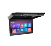 Monitor Da Tetto For Auto 19 Pollici, Schermo IPS HD 1080P, Ribaltabile, Con Luce Ambientale A 16 Colori, USB, TF, HDMI, FM, Bluetooth Facile Da Installare Per I Viaggi(Black)