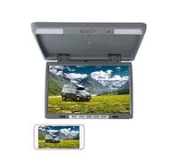 Monitor da tetto for auto 22 pollici Schermo ribaltabile in alto Multimedia Video Montaggio su a soffitto Display incorporato IR USB FM Viaggi in famiglia(19 gray Mirroring)
