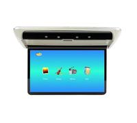 Monitor da tetto for auto da 13,3 pollici, schermo HD 1080P, lettore MP5, schermo IPS con luce ambientale a 16 colori(Grey)