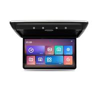 Monitor da tetto for auto da 13,3 pollici, schermo HD 1080P, schermo touch IPS, luce ambientale a 16 colori, SD FM(Black)