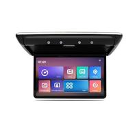 Monitor da tetto for auto da 14 pollici, schermo IPS con video HD 1080P, ribaltabile, con luce ambientale a 16 colori(Black)