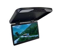 Monitor da tetto for auto da 17" con schermo ribaltabile, display multimediale for montaggio a soffitto, ingresso video AV bidirezionale PAL NTSC(Black)
