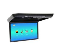 Monitor da tetto for auto da 19 pollici con schermo LCD ribaltabile, video multimediale da soffitto, display da montare sul tetto, trasmettitore integrato(Black)