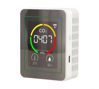 Monitor d'aria per interni 3 in 1 con rilevamento di anidride carbonica, temperatura e umidità per case, uffici, scuole e altro (bianco)