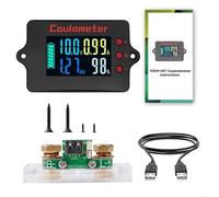 Monitor della batteria con voltmetro di potenza Shunt Display LCD 8-120V DC 0.03-100A tester di capacità di corrente per RV Power Electric-Bicycle Automotive Battery Photovoltaico System (schermo