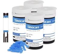 Monitor della glicemia Sinocare Safe AQ Angel con chip innovativi, misurazione rapida e volume ridotto | Senza misuratore+solo 100 pezzi×(strisce+lancette) | mg/dL