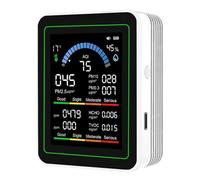 Monitor della qualità 'aria - ABS+metallo standard 7x3,5x9 cm portatile | Misuratore per interni con rilevamento 'inquinamento, monitoraggio della salute, dispositivo per l'analisi del clima |
