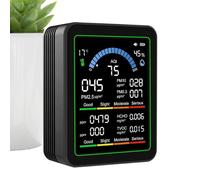 Monitor della qualità 'aria - ABS+metallo standard 7x3,5x9 cm portatile | Misuratore per interni con rilevamento 'inquinamento, monitoraggio della salute, dispositivo per l'analisi del clima |