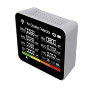 Monitor Della Qualità Del'aria 15 In 1, Rilevatore Di Formaldeide Digitale Super Preciso, Tester For Casa/ufficio/scuola/magazzino Veloce E Preciso(White)