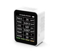 Monitor della qualità dell'aria, 6 In 1 Rilevatore di Qualità 'Aria Tuya Tester di CO2 PM2.5 TVOC CO2 CH2O Monitor di Formaldeide Display TFT Analizzatore di Misuratore di Sensore di CO2 per casa, hot