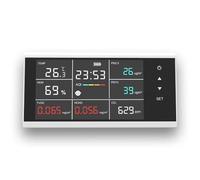 Monitor della qualità dell'aria, DM155C Rilevatore di qualità dell'aria 9 in 1 Tester for sensori industriali CO2/PM2.5/HCHO Sistemi di monitoraggio tattile