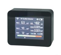 Monitor della qualità dell'aria, misuratore d'aria 13 in 1 con schermo TFT a colori da 2,8 pollici, per connessione WiFi Tuya APP per casa, ufficio, scuola (nero)