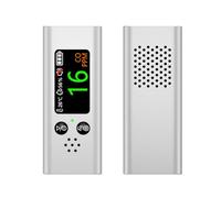 Monitor della qualità dell'aria, Rilevatori portatili di monossido di carbonio da viaggio, mini rilevatore di CO 3 in 1 con allarme forte(Silver)