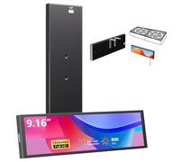 Monitor della temperatura del computer da 9,2 pollici, pannello sensore FHD 1920 x 462 PC, connessione a un cavo (non necessita di HDMI), barra allungata LCD a tema dinamico, mini schermo secondario