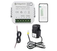 Monitor di energia intelligente, contatore di corrente monofase con morsetto e 2 convertitori di corrente da 80 ACT, WLAN, monitor di corrente in tempo reale, misurazione solare/rete (EPMC311-80A*1)