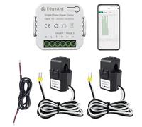 Monitor di energia intelligente, contatore di corrente monofase con morsetto e 2 convertitori di corrente da 80 ACT, WLAN, monitor di corrente in tempo reale, misurazione solare/rete (EPMC311-120A*2)