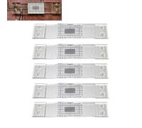 Monitor Di Fessura, 5 Pezzis Fessurimetri Per Crepe, Fessurimetro Da Parete Manuale, Kit Di Registrazione Del Monitoraggio Delle Fessure, Strumento Misurazione Della Fessura Della Porta