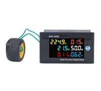 Monitor di potenza monofase con display digitale LCD, misuratore di tensione e corrente CA per il monitoraggio dell’energia domestica, misura la potenza attiva e i kWh a 200-450 V,