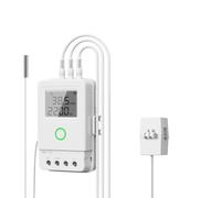 Monitor di potenza WiFi Smart Home con sonda di temperatura, amperometro a morsetto, misuratore di potenza, trasformatore di corrente 80A CT, controllo app, monitor in tempo reale, per energia solare
