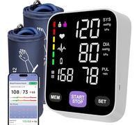 Monitor di pressione sanguigna Bluetooth per uso domestico Vieni con 17 "Large e 21" Extra Large bp Cuff uso 6 pollici schermo a colori LED braccio tipo XL Monitor della pressione sanguigna Apple