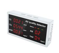 Monitor di qualità 'aria interna: temperatura, umidità relativa, monitor wireless di qualità 'aria | Sensore portatile di qualità 'aria della stanza del monitor Co2 con display, det