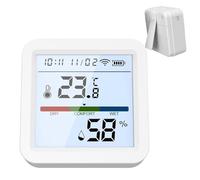 Monitor di Temperatura e Umidità, Igrometro Digitale Intelligente, Dispositivo Senza Fili per Monitoraggio Umidità ad Alta Precisione con Display Remoto Portatile per Qualità Aria e Alimentare
