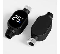 Monitor digitale della temperatura della doccia con schermo LED - Termometro dell'acqua touch control, display in tempo reale, design impermeabile per applicazione universale, 2 pezzi