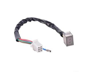 Monitor digitale LED di posizione del cambio compatibile con piattaforme moto e supporta la gamma completa a 5 velocità