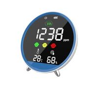 Monitor digitale ricaricabile della qualità dell'aria Misurazione dei livelli di CO2 Umidità Temperatura Display a LED per interni e veicoli Monitor della qualità dell'aria con batteria ricaricabile