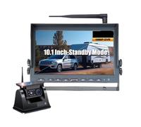 Monitor digitale wireless da 10,1" in modalità standby, pannello solare 1080P, base magnetica, telecamera for retromarcia, camion, roulotte(1 Camera Kit)