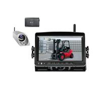 Monitor digitale wireless da 7 pollici con schermo diviso, 2 telecamere frontali, base magnetica, power bank per carrelli elevatori(1CAM)