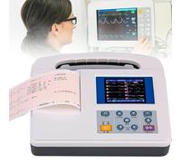 Monitor ECG/EKG Portatile, Dispositivo Digitale LCD a Colori Professionale a 12 derivazioni e 3 canali con Carta da Stampa per la Cura Orale Medica, i segni Vitali, l'unità di Terapia intensiva CCU