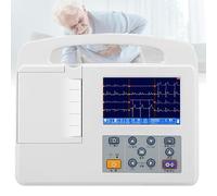 Monitor ECG/EKG Portatile, Dispositivo Digitale LCD a Colori Professionale a 12 derivazioni e 3 canali con Carta da Stampa per la Cura Orale Medica, i segni Vitali, l'unità di Terapia intensiva CCU