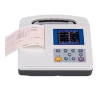 Monitor ECG Portatile, elettrocardiografo ECG EKG a 3 canali e 12 derivazioni, con Sis-Tema di Stampa Termica, modalità Demo della Forma d'onda ECG