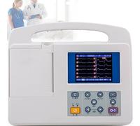 Monitor ECG portatile, monitor ECG/EKG portatile, dispositivo digitale LCD a colori professionale a 12 derivazioni e 3 canali con carta da stampa per l'igiene orale medica, unità di terapia intensiva
