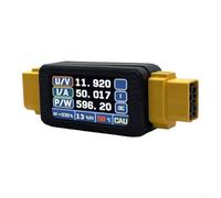 Monitor Energetico DC 5-34V con Sensore per temp Monitor Energetico | Display 1.47 pollici, per risoluzione 320x172, lettura per chiara parametri, tensione 5-34V, uso facile