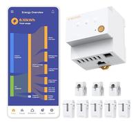 Monitor energia trifase, 40+ canali, design modulare, accesso cloud e locale, visualizzazione flusso energia, Home Assistant per automazione e priorità FV, LAN, WiFi, antenna esterna, CT ultra-sottile