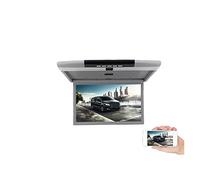 Monitor for auto da 17,3 pollici Schermo LCD HD Soffitto for automobile Display for montaggio su tetto TV multimediale Lettore video for Collegamento IR FM Viaggi in famiglia(15 Mirroring Grey)