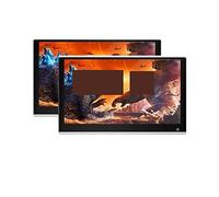 Monitor for poggiatesta Schermo IPS da 13 pollici Display del veicolo con Out Mirroring Lettore video for auto for sedile posteriore Viaggi in famiglia(2 PCS Silver13.3)