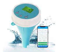 Monitor galleggiante intelligente 6-in-1 per piscina, Misuratore di acqua per piscina Bluetooth per EC, Salinità, pH, ORP, Temperatura e Cloro, Tester di qualità dell'acqua digitale per piscine