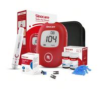 Monitor glicemico intelligente Sinocare AQ, kit per il test del diabete con 100 strisce in mg/dL Tagli UnicaPolipropilene