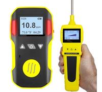 Monitor H2S + Pompa | Certificato di Calibrazione EU & USA | Ricarica USB | Allarmi Sonori, Luminosi e a Vibrazione | 0-100 ppm H2S |