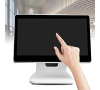 Monitor HDMI Multi-touch Capacitivo Retroilluminato A LED Da 15 Pollici, Display 16:9 1366*768, Touchscreen Dal Design Piatto E Senza Interruzioni, Ideale For Ufficio, Punto Vendita ( Color : White ,